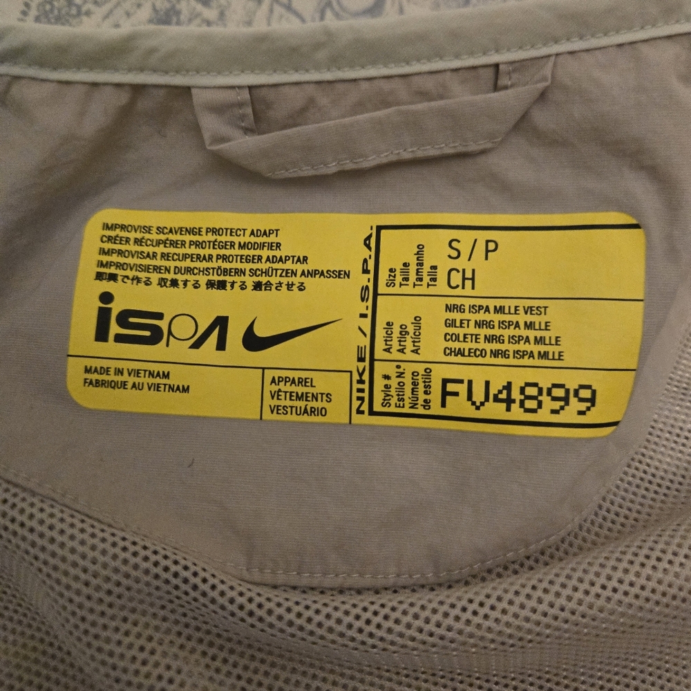 Nike ISPA NRG Modular Utility Pocket Vest – Light Bone FV4899‑072 – Men’s S - Picture 12 of 12
